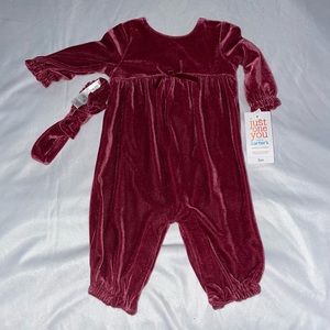 Carters Romper with Headband size 3month